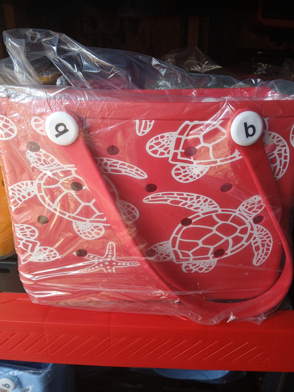 Red Turtle Small size - bogg like bag